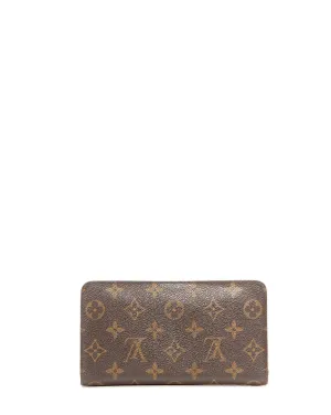 Louis Vuitton Monogram Zip Around Long Wallet