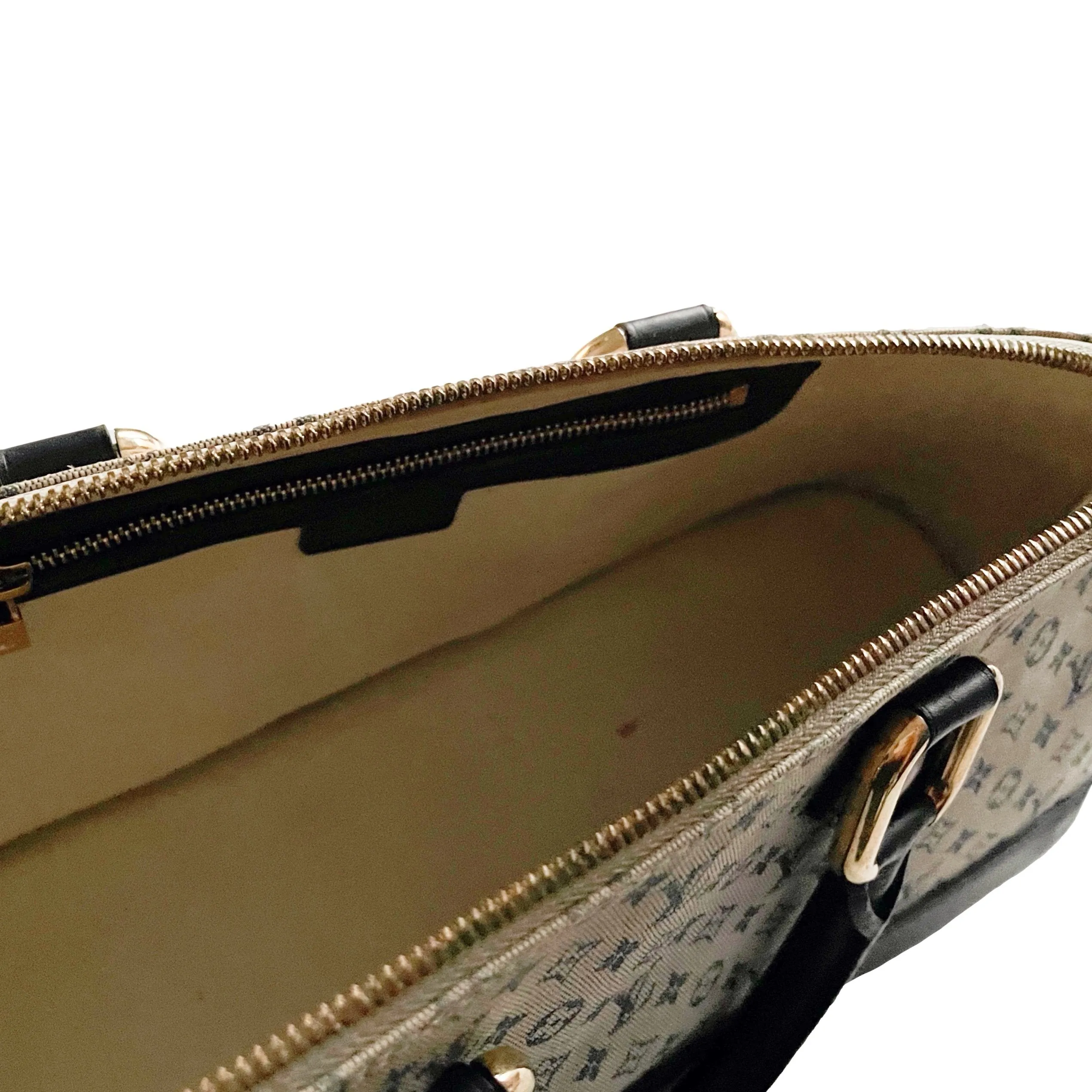 Louis Vuitton Navy Long Monogram Top Handle Bag