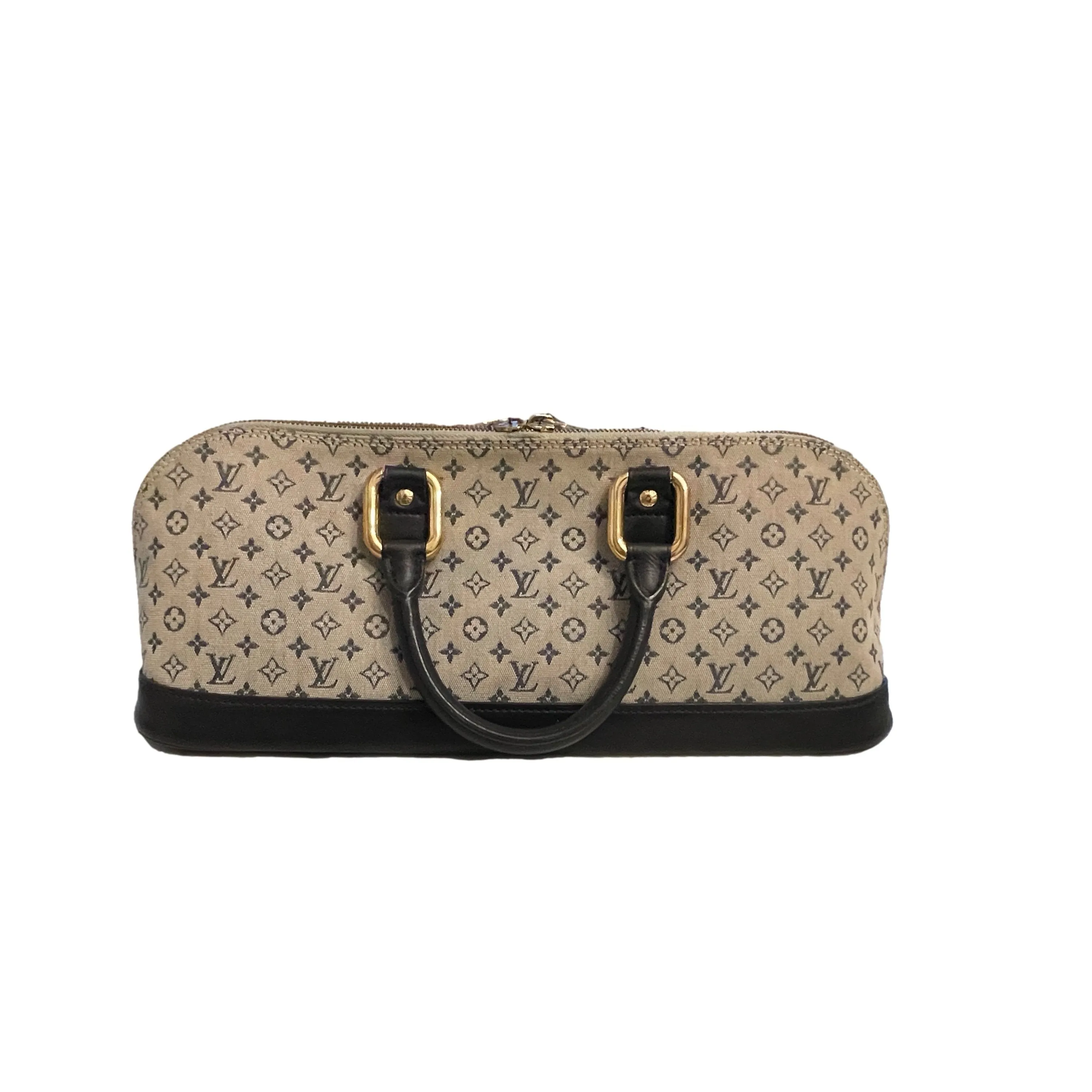 Louis Vuitton Navy Long Monogram Top Handle Bag