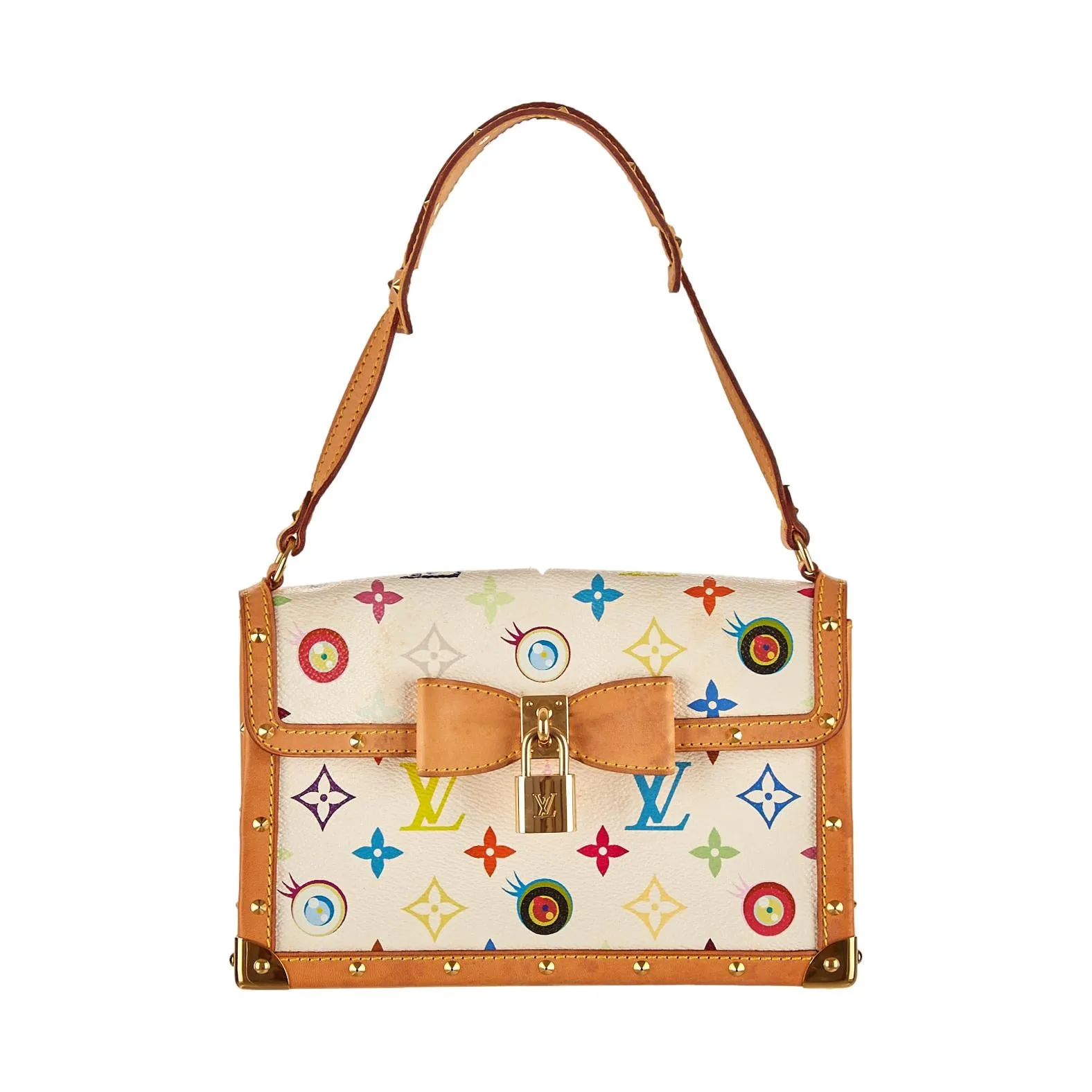 Louis Vuitton White Multicolor Monogram Murakami Shoulder bag