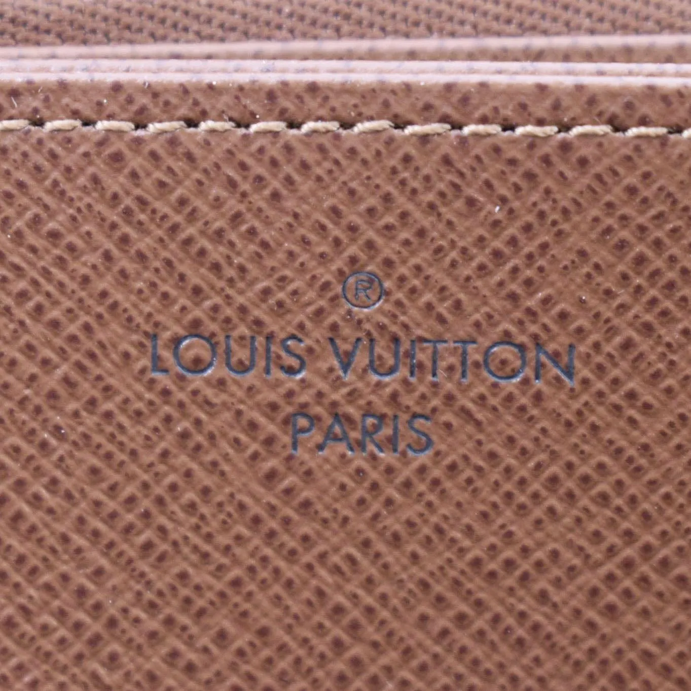 LOUIS VUITTON Zip Around Monogram Canvas Wallet Brown