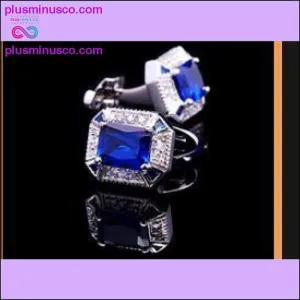 Luxury Blue Stone Square Cufflinks for Men