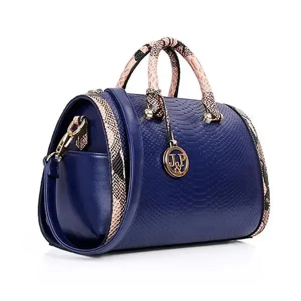 Luxury Boston Bag Genuine Leather Ladies Handbags Women