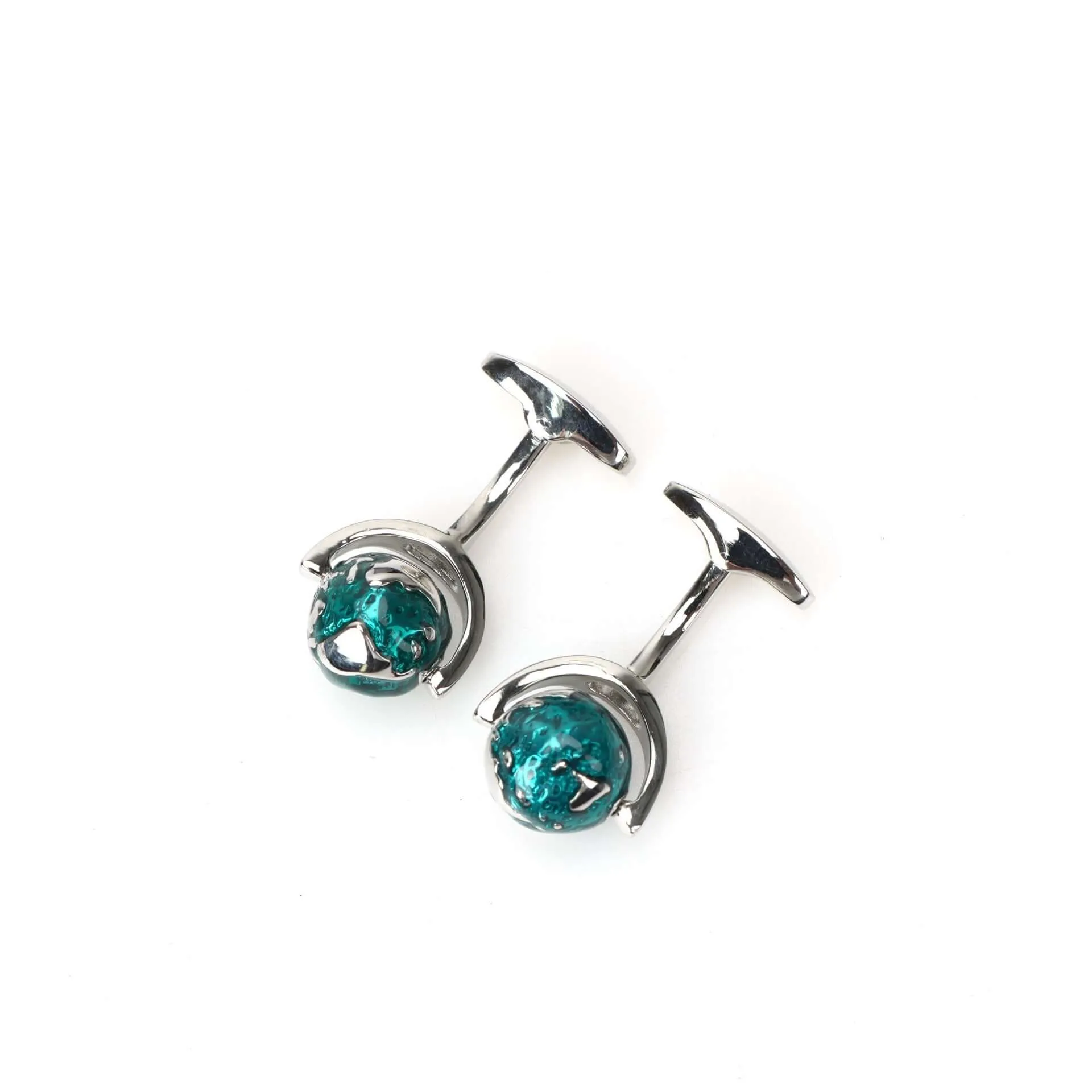 Luxury High Grade Green Earth Swank Cufflinks