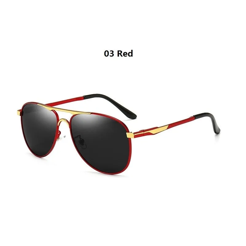 Luxury Pilot Polarized Sunglasses Men Women Driving Fishing Retro Sun Glasses Brand Designer Male Metal Sunglasses For Man UV400