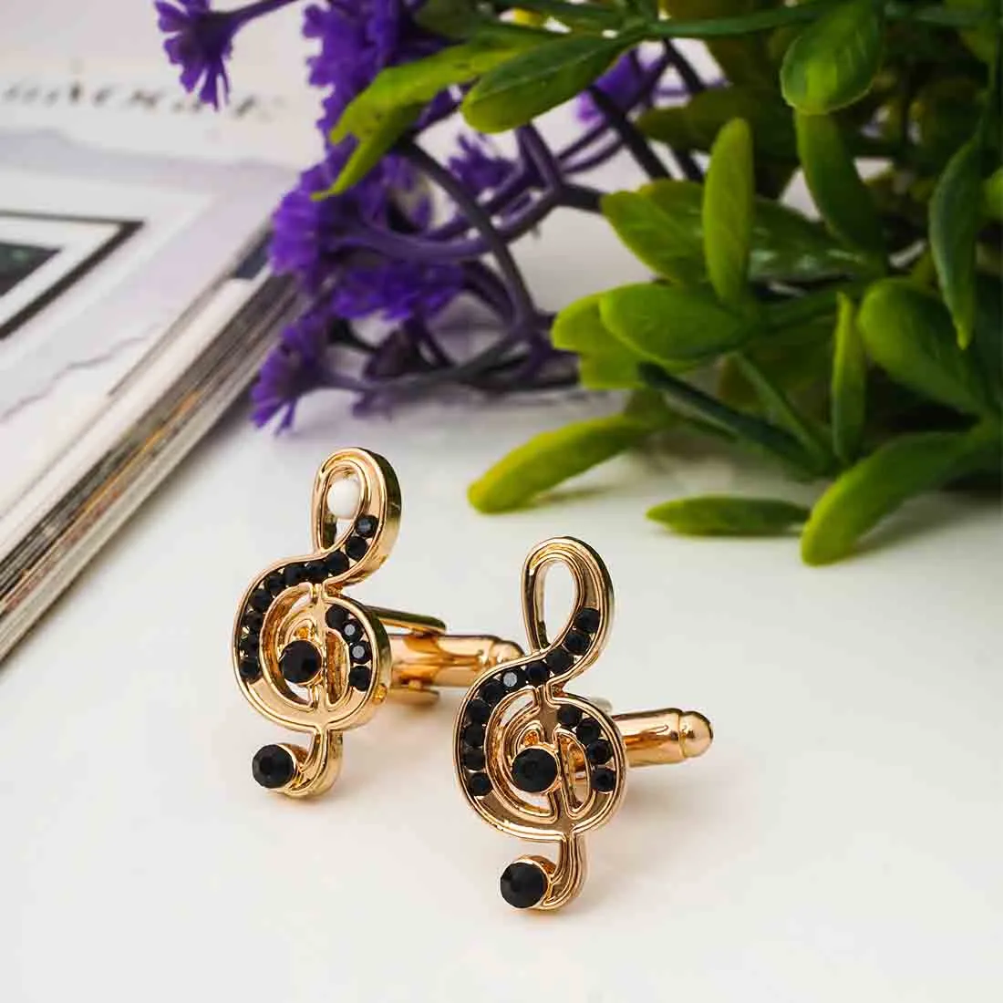 Lyric Golden Music Cufflinks