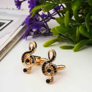 Lyric Golden Music Cufflinks