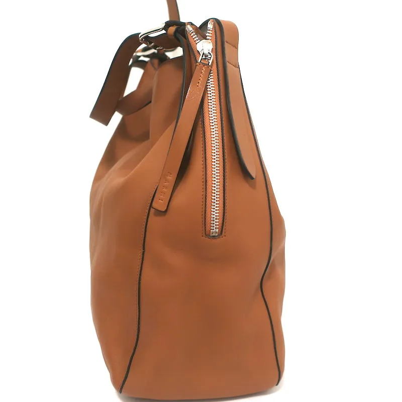 Marni Hobo Camel Leather Extra Large Shoulder Bag