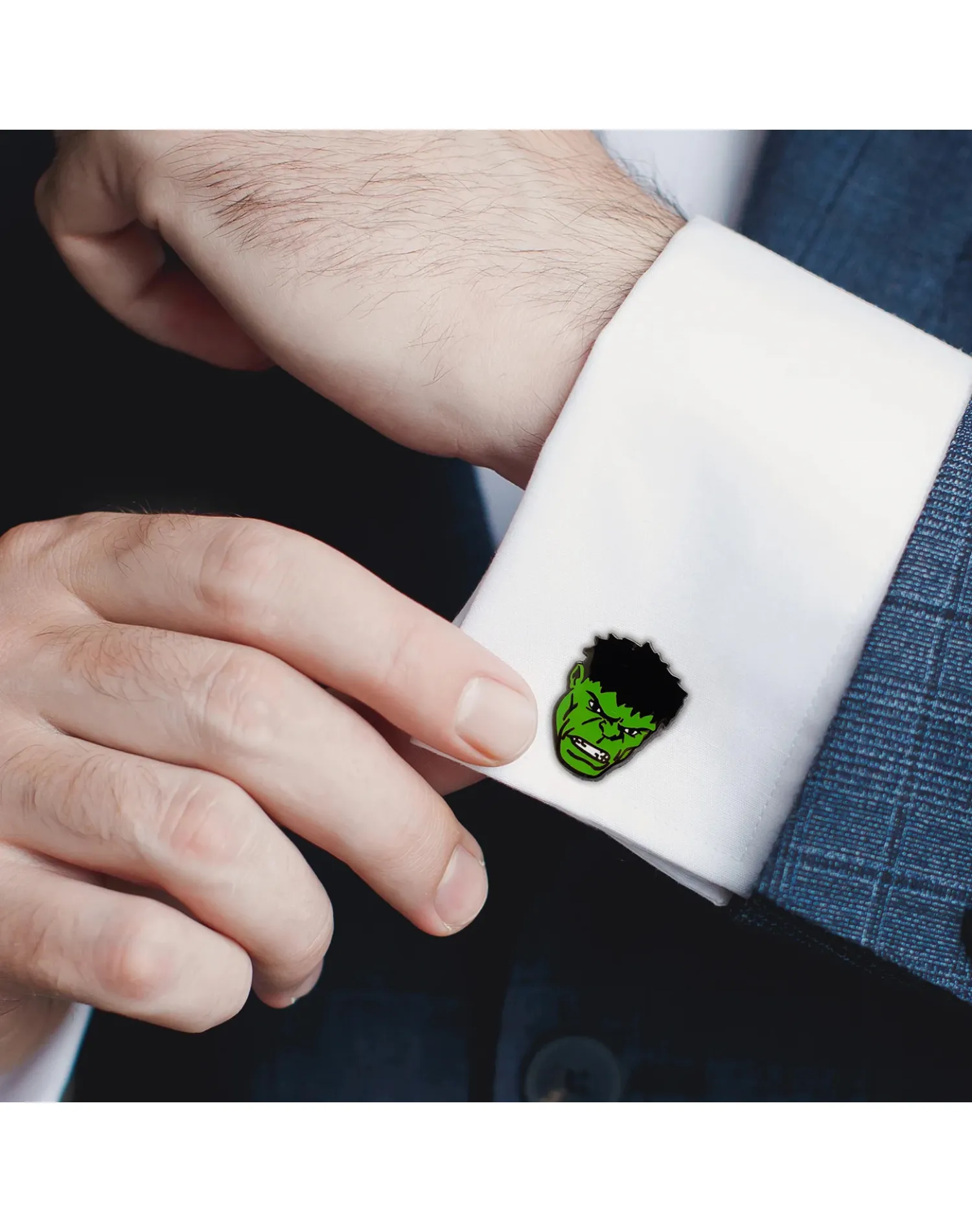 Marvel Hulk Face and Fist Cufflinks