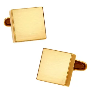 Matte Gold Square Cufflinks