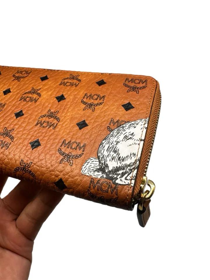 MCM Visetos Rabbit Zip Around Wallet
