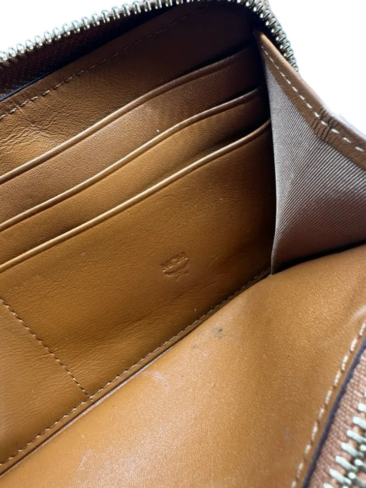 MCM Visetos Rabbit Zip Around Wallet