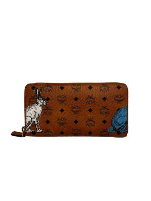 MCM Visetos Rabbit Zip Around Wallet