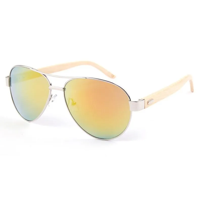 Men's Aviator Bamboo Glasses With 7 Color Options!