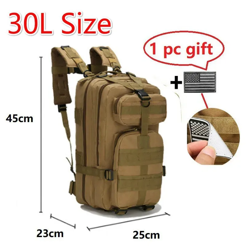 Military Tactical Backpack, Waterproof Large Capacity Hiking Backpack Trekking Camping Outdoors Backpack