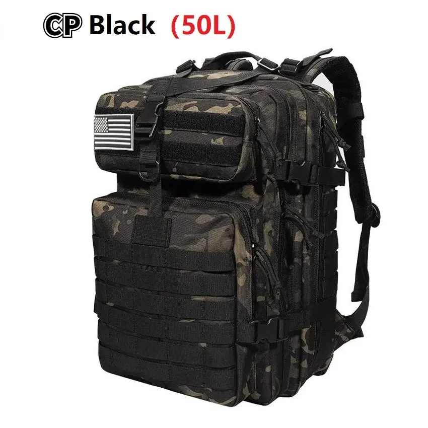 Military Tactical Backpack, Waterproof Large Capacity Hiking Backpack Trekking Camping Outdoors Backpack