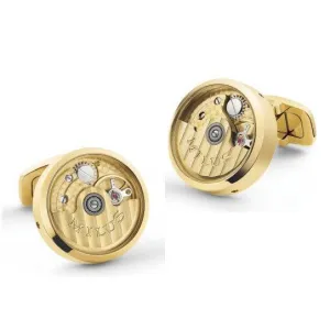 Milus Yellow Gold Plated  Watch Movement Cufflinks