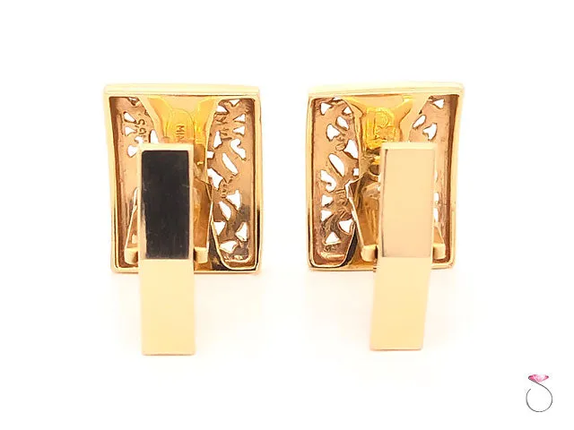 Ming's Hawaii Longevity Cufflinks In 14K Yellow Gold