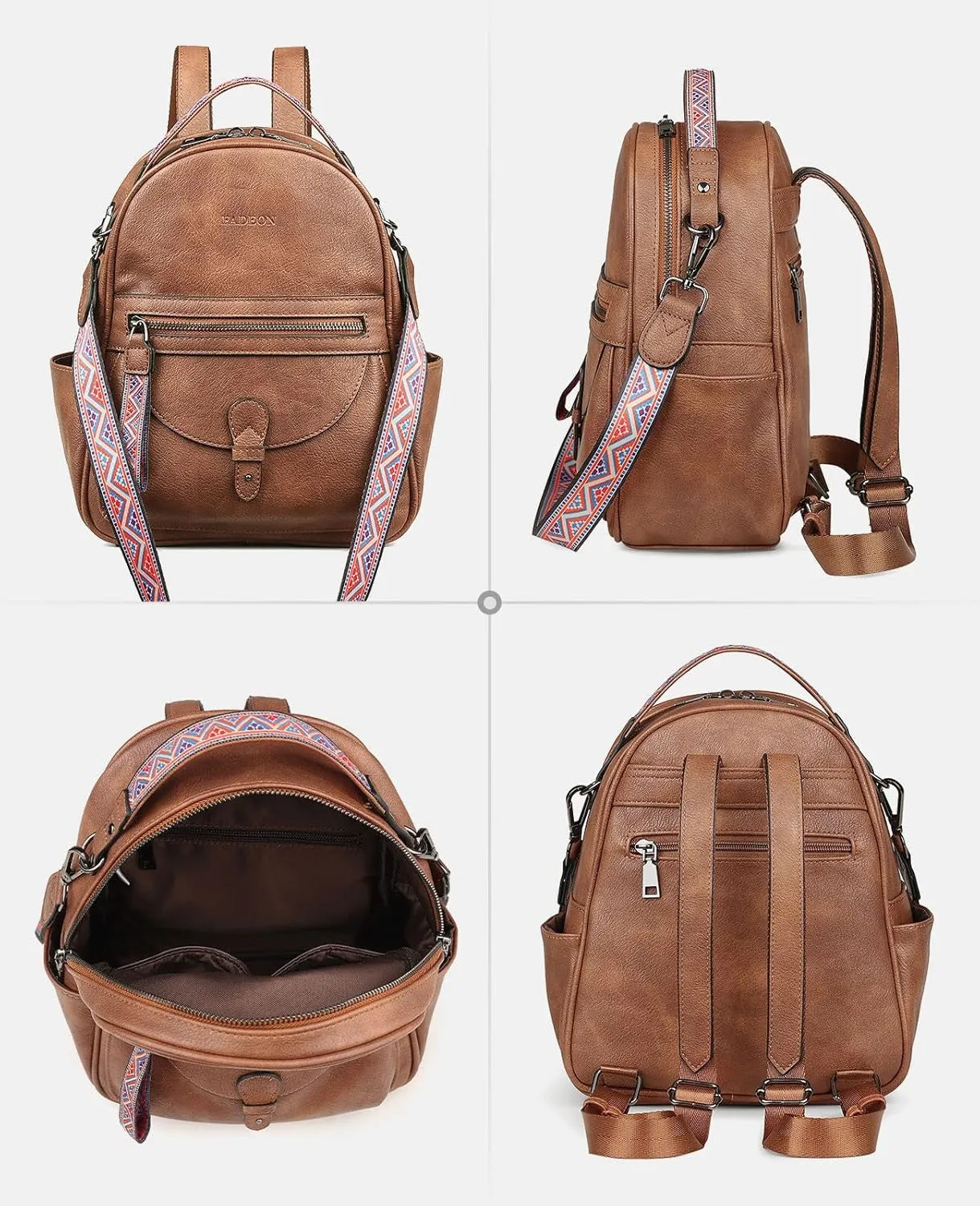 Mini Leather Backpack for Women, Designer Shoulder Backpacks, Ladies Fashion Handbag