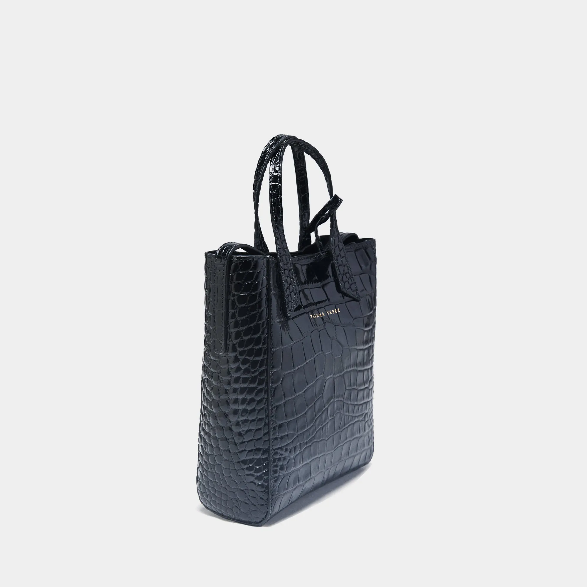 Mini Sarah croc black