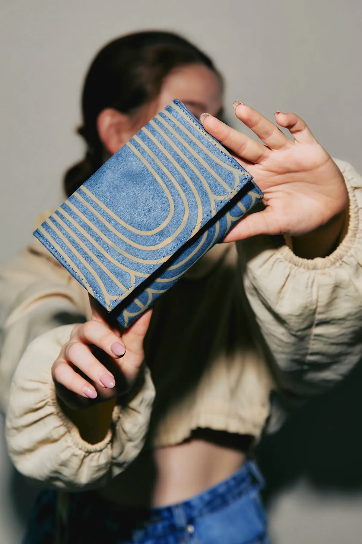 Minimal Wallet, Vintage Blue Arches
