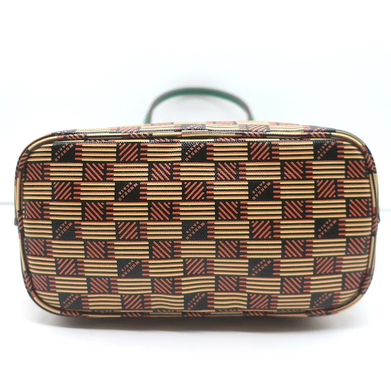 Moreau x Wunderkind Mini Saint Tropez Tote Bag Brown Printed Coated Canvas NEW