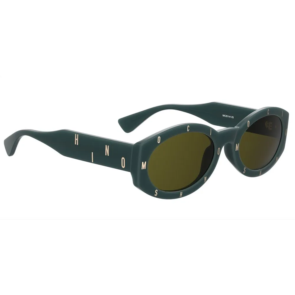MOSCHINO MOS141S1EDF5Q Women Green Sunglasses Acetate Print Oval Casual Eyewears