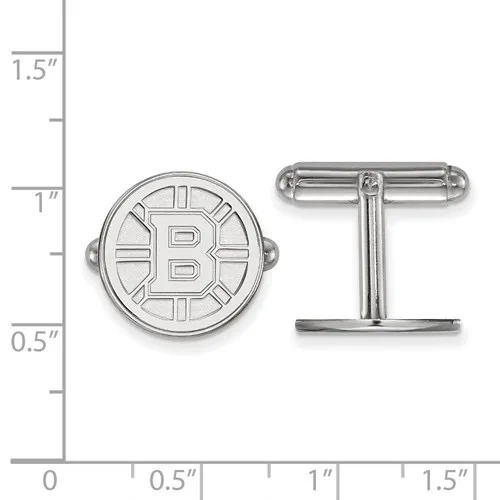 NHL Licensed Boston Bruins Sterling Silver Cufflinks