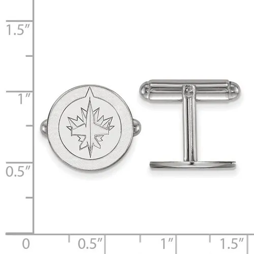 NHL Licensed Sterling Silver Winnipeg Jets Cufflinks