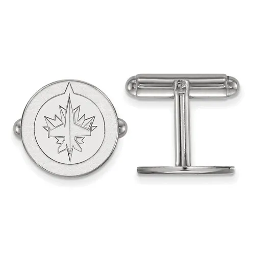 NHL Licensed Sterling Silver Winnipeg Jets Cufflinks