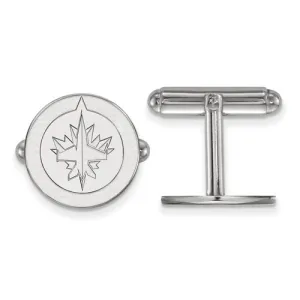 NHL Licensed Sterling Silver Winnipeg Jets Cufflinks