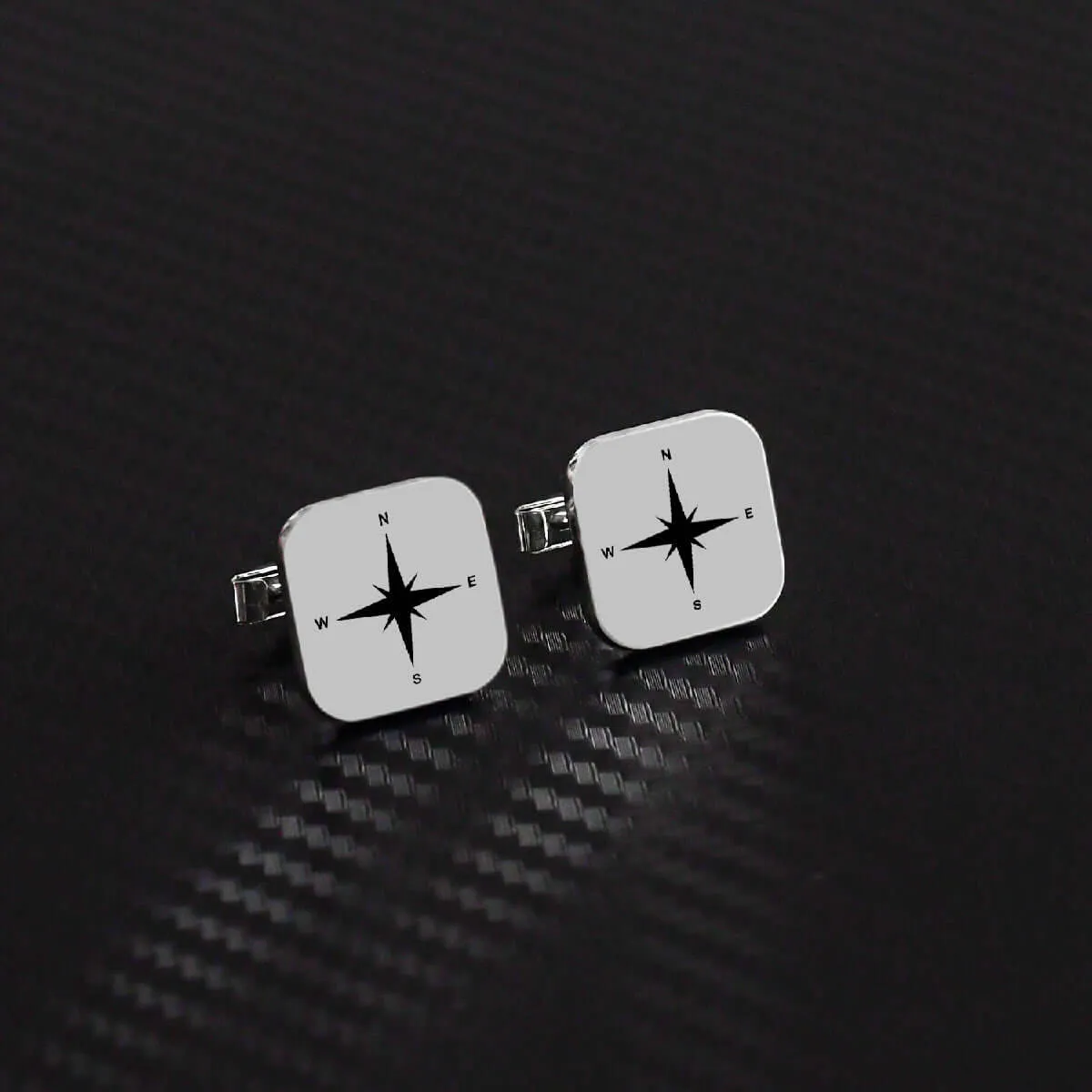North Star Compass Cufflinks Groomsmen Gift Male Jewelry