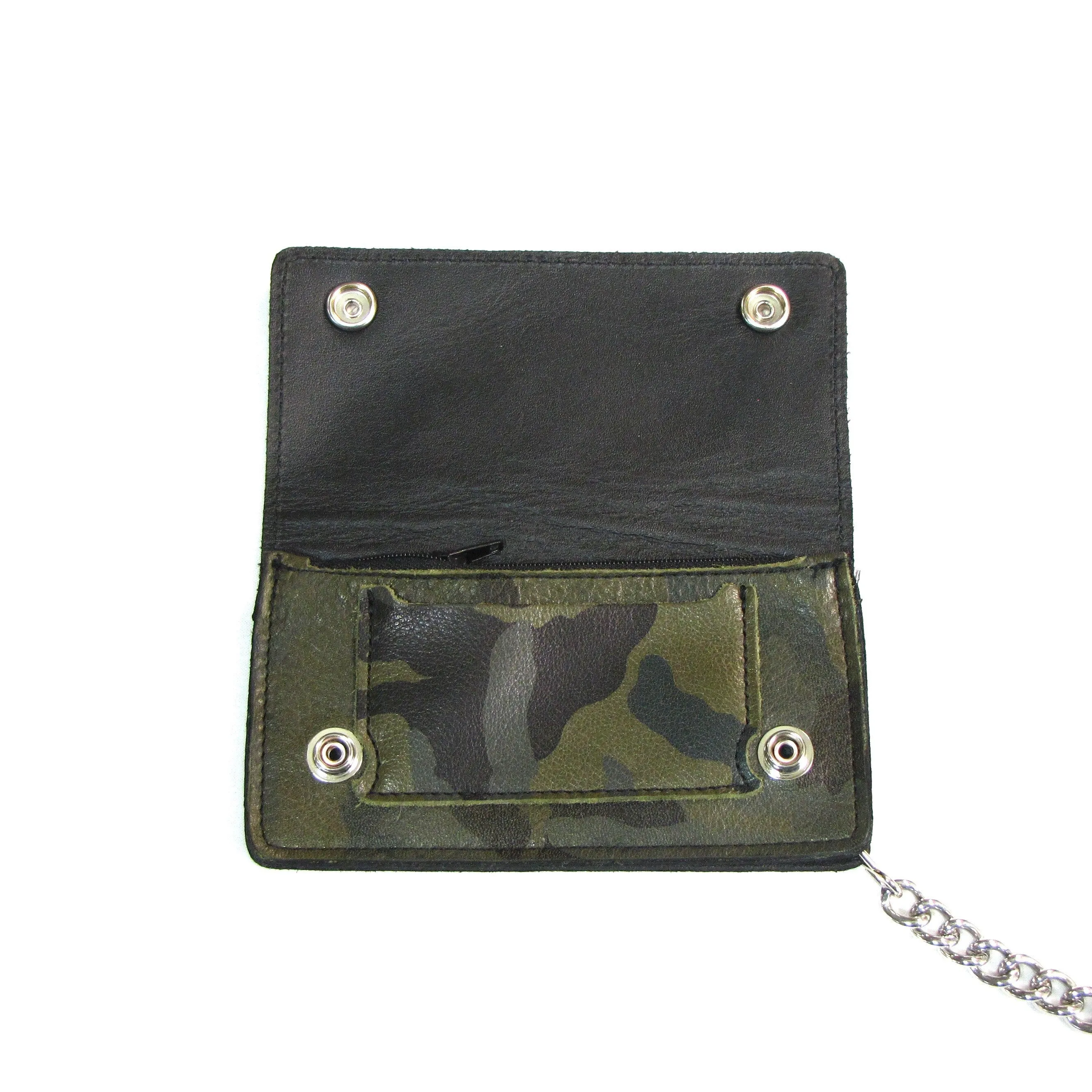 OCF410  6" Biker Wallet- Olive Camo Print