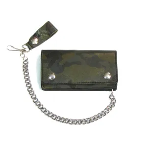 OCF410  6" Biker Wallet- Olive Camo Print
