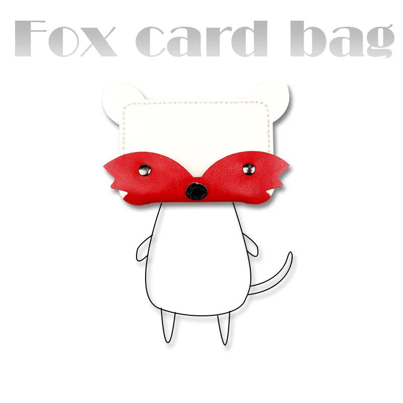 Orange Leather Card Holder Kit DIY Leather Fox Coin Wallets Kit DIY Eco Leather Project DIY Leather Kit