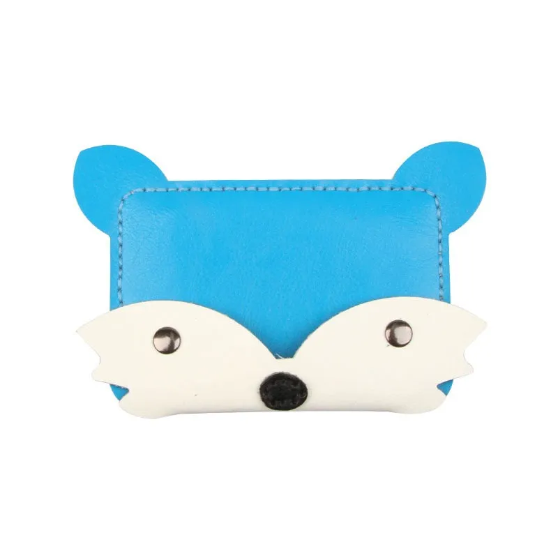 Orange Leather Card Holder Kit DIY Leather Fox Coin Wallets Kit DIY Eco Leather Project DIY Leather Kit