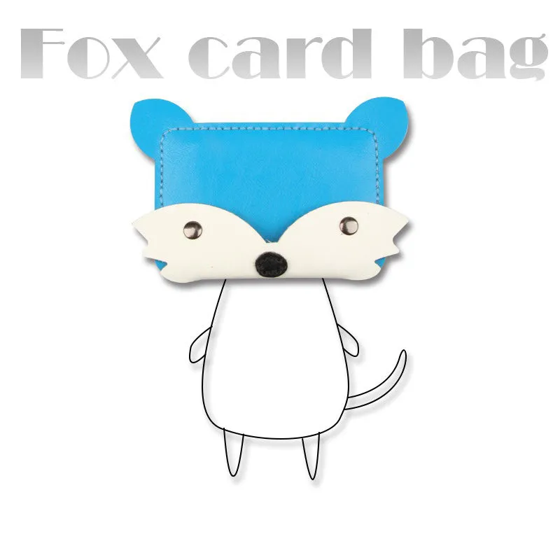 Orange Leather Card Holder Kit DIY Leather Fox Coin Wallets Kit DIY Eco Leather Project DIY Leather Kit