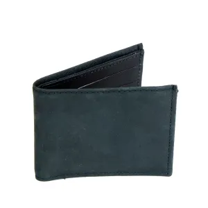 OT330-23  Oil Tanned Slim Billfold- Plain Black