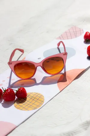 Oval Cat Eye Top Frame Sunglasses