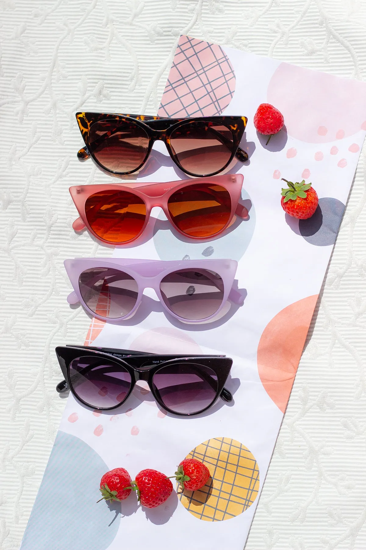 Oval Cat Eye Top Frame Sunglasses