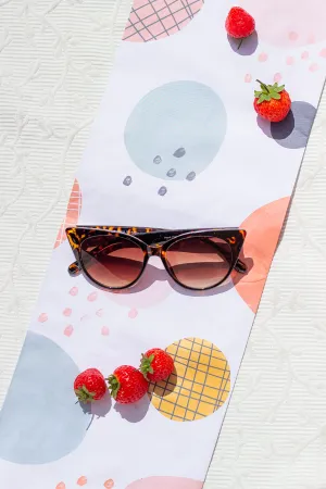 Oval Cat Eye Top Frame Sunglasses