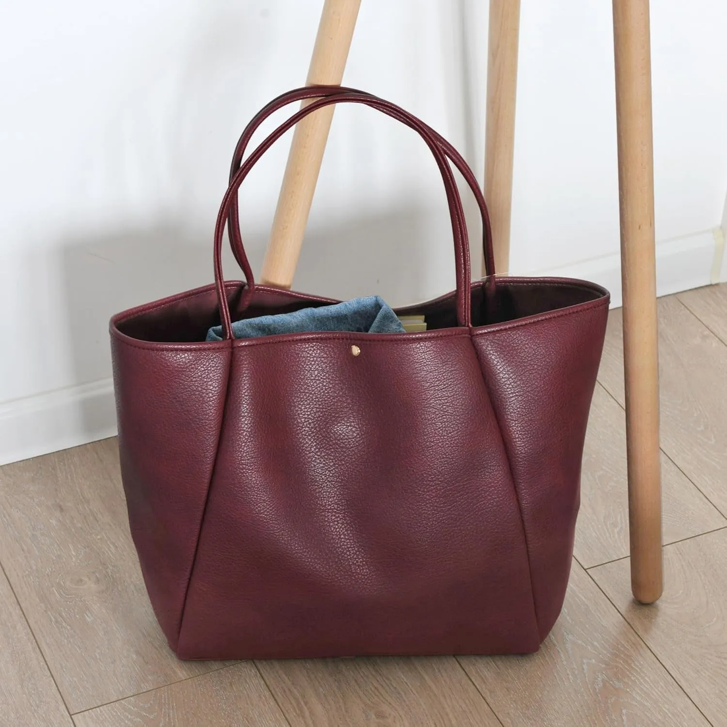 Oversize Pu Leather Handbag for Women , Weekender Travel Bag