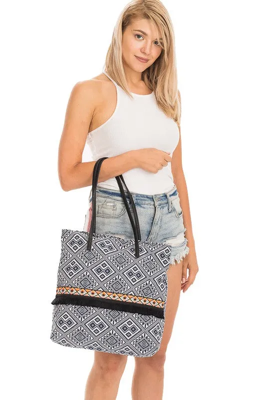 PARADISE PRINTED TOTE BAG