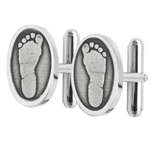 Personalized Cuff Links with Footprints