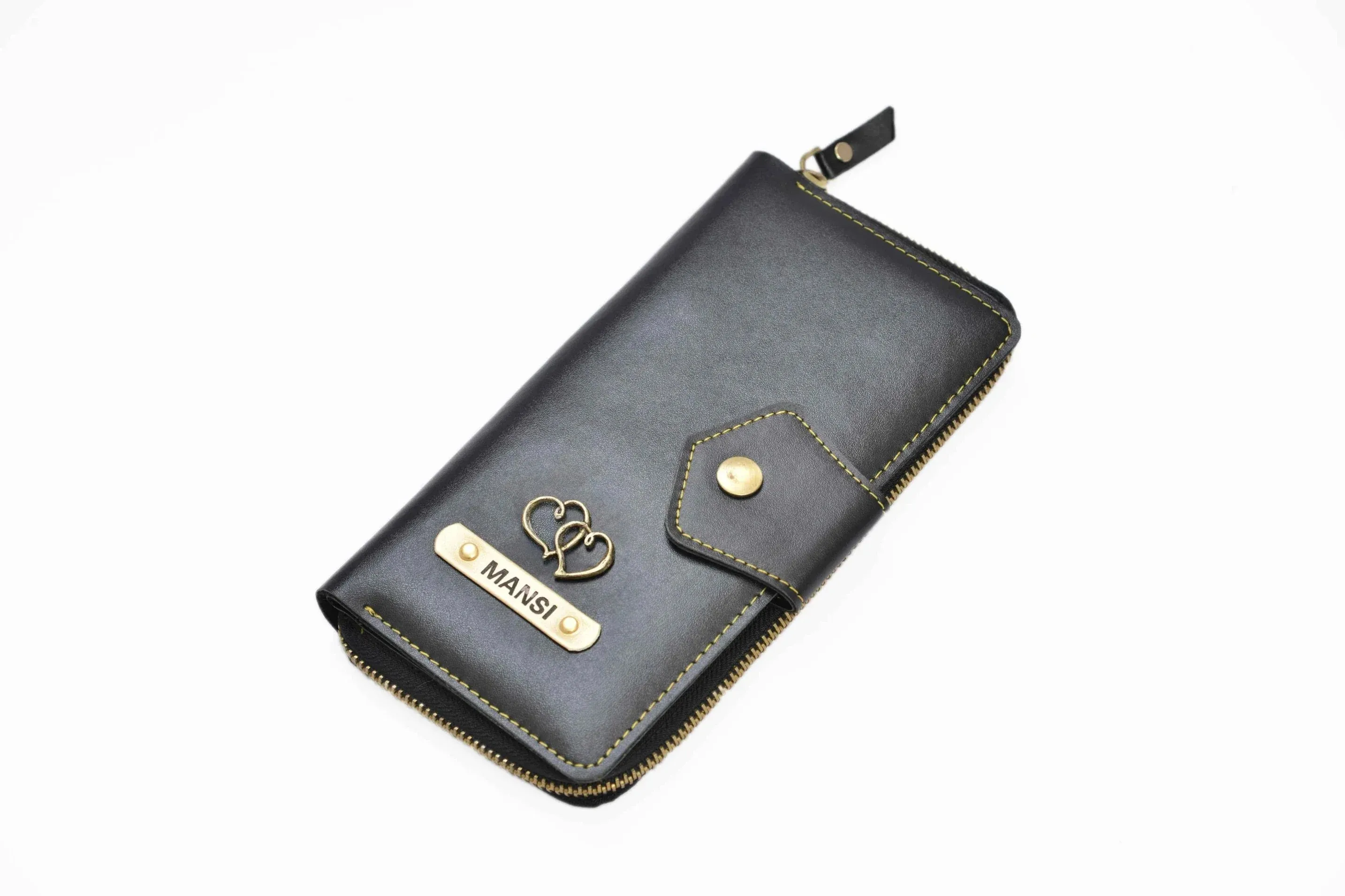 Personalized Zip-around Lady Wallet - Black