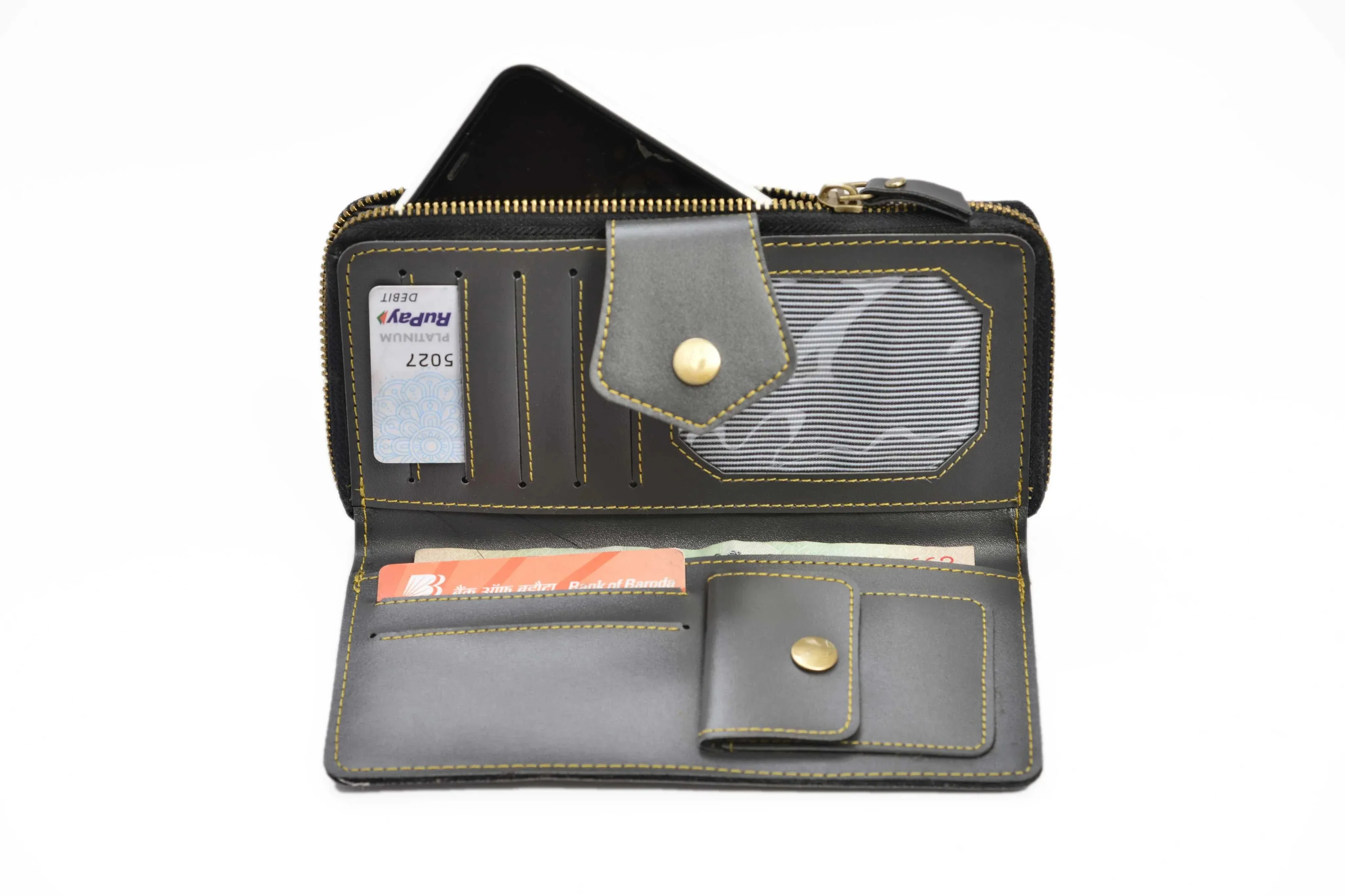 Personalized Zip-around Lady Wallet - Grey