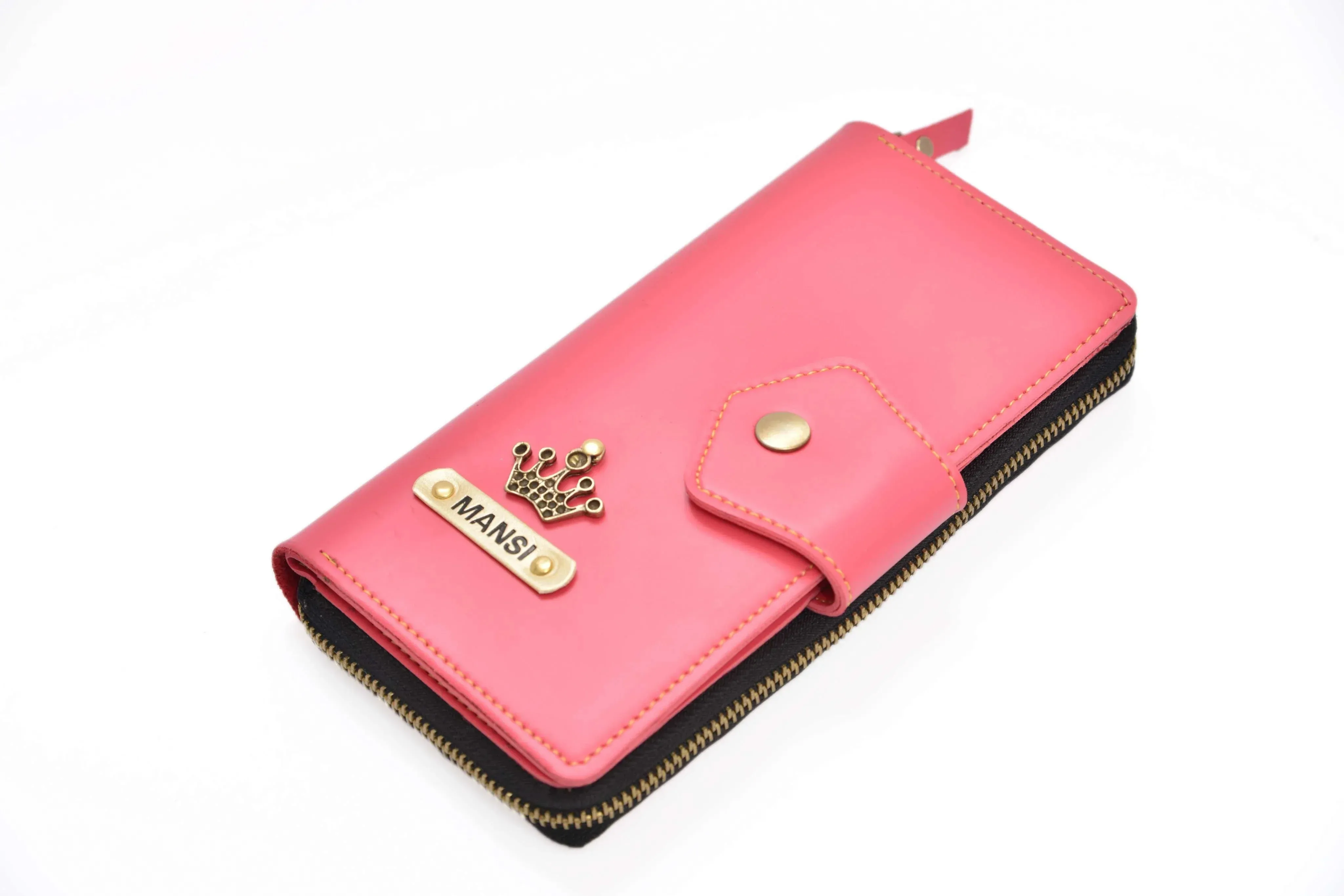 Personalized Zip-around Lady Wallet - Pink