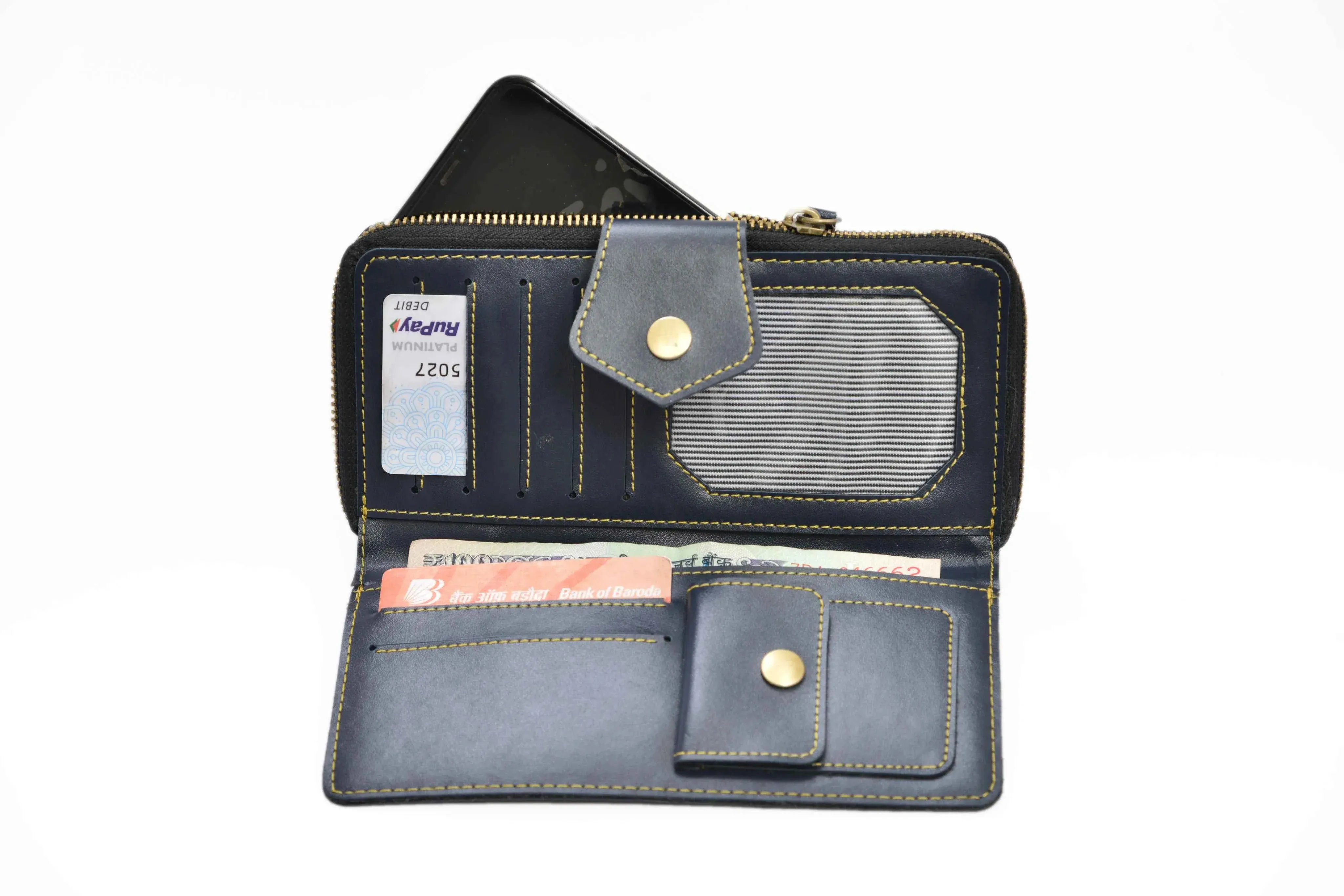 Personalized Zip-around Lady Wallet - Royal Blue