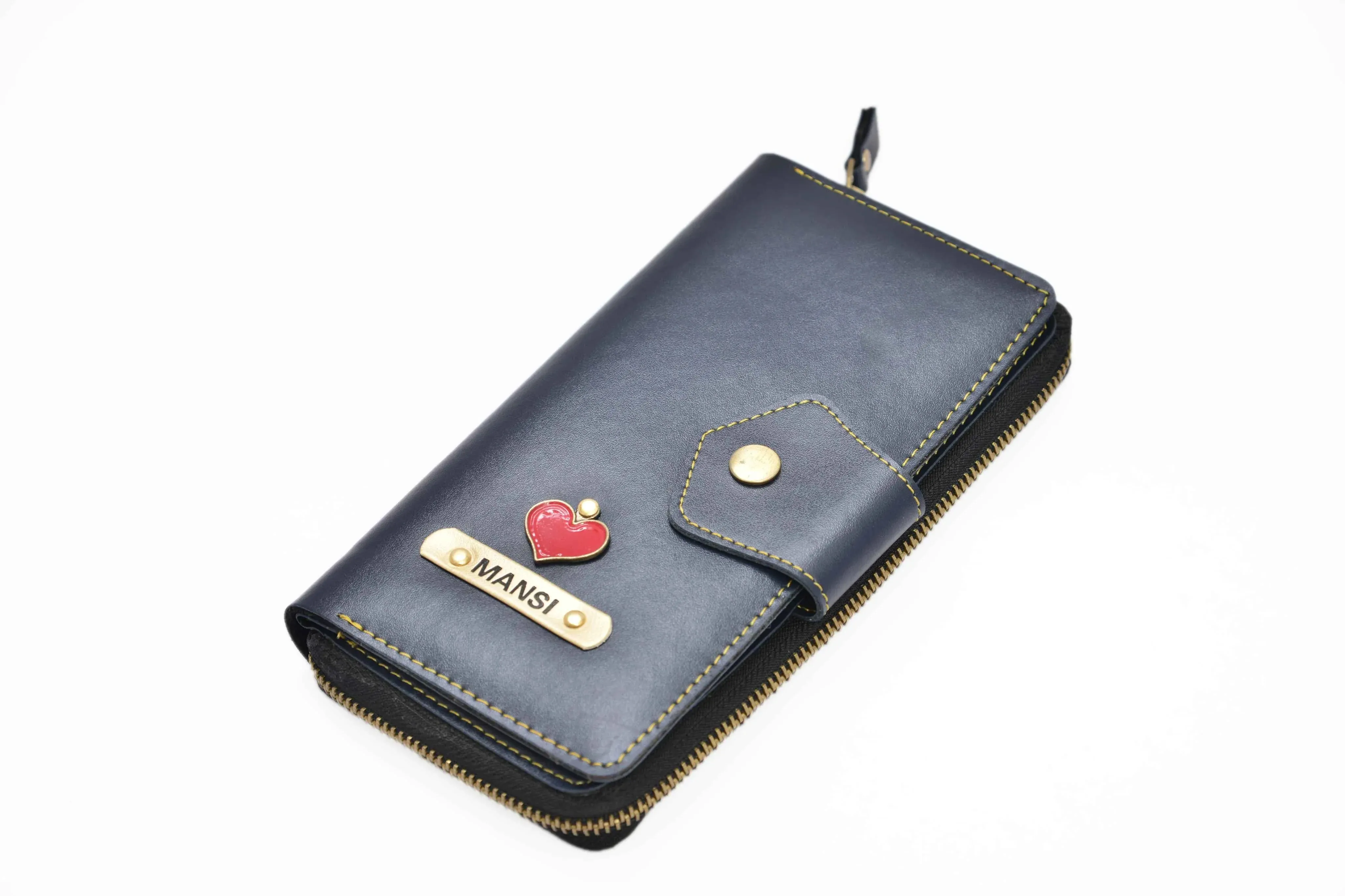 Personalized Zip-around Lady Wallet - Royal Blue