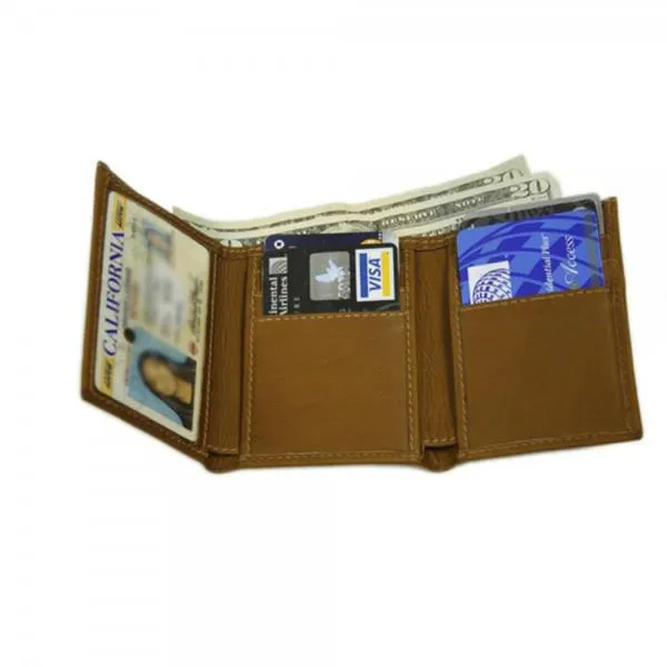 Piel Leather Tri-Fold Wallet